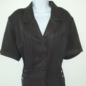 Tantrum Button-up Shirt w/Metal Embellishments